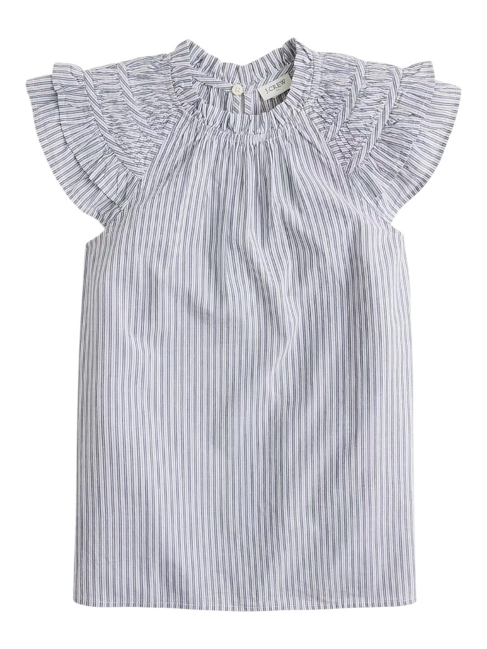 J. Crew Factory 100% cotton striped flutter sleeve top size XXL